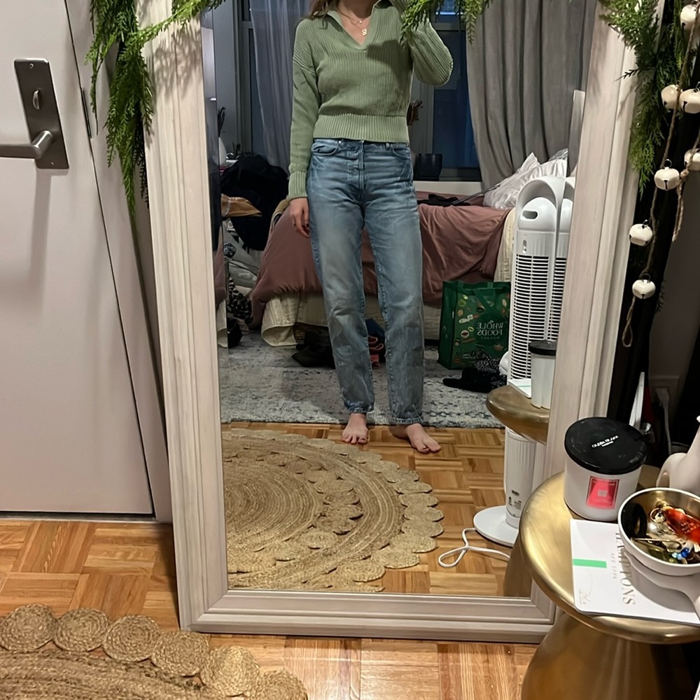 JCrew collared cropped sweater